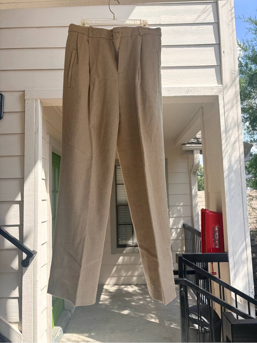 Banana Republic Women’s Formal Dress Pants in Beige Herringbone